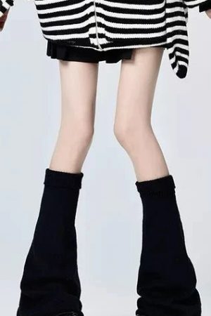 New Style Trends - Pastel Goth Violet Chaos Strapped Leg Warmers - Outfit Ideas