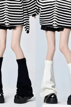 New Style Trends - Pastel Goth Violet Chaos Strapped Leg Warmers - Outfit Ideas