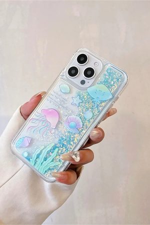 New Style Trends - Pastel Sea Glitter Aesthetic iPhone Cases - Outfit Ideas
