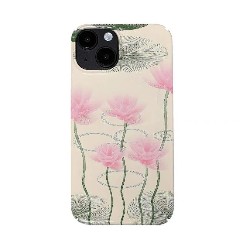 New Style Trends - Pink Lotus Pond iPhone Case - Outfit Ideas