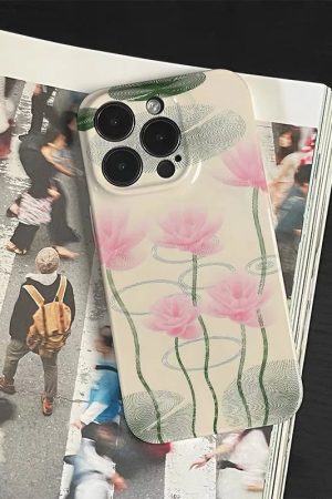 New Style Trends - Pink Lotus Pond iPhone Case - Outfit Ideas