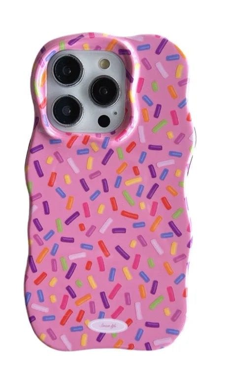 New Style Trends - Pink Sprinkle Wavy Aesthetic iPhone Case - Outfit Ideas New Style Trends - Pink Sprinkle Wavy Aesthetic iPhone Case - Outfit Ideas