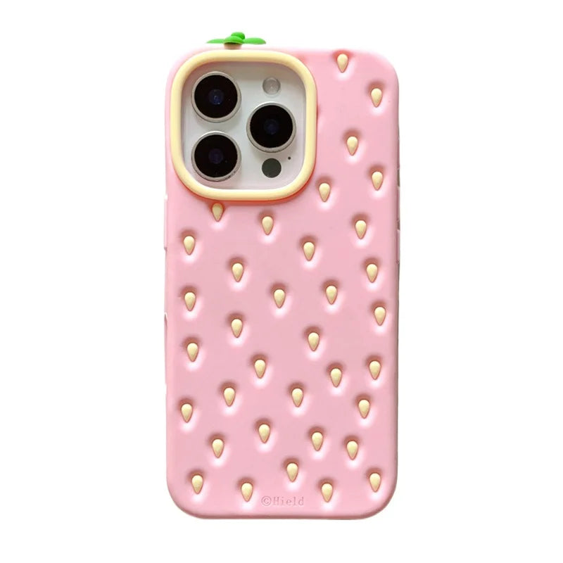 New Style Trends - Pink Strawberry-Inspired iPhone Case - Outfit Ideas