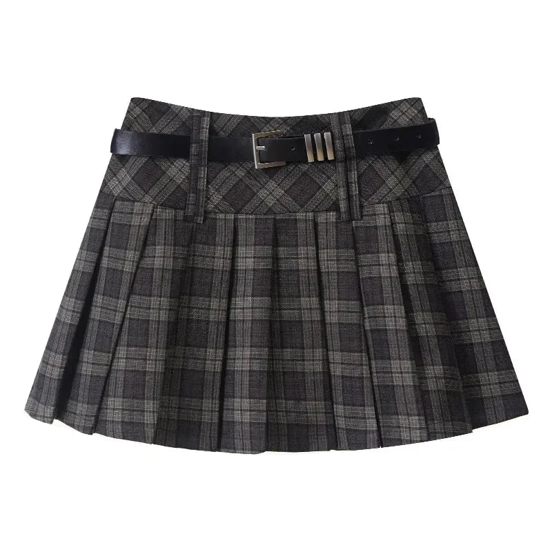 New Style Trends - Plaidcore Pleated Mini Retro Skirt - Outfit Ideas