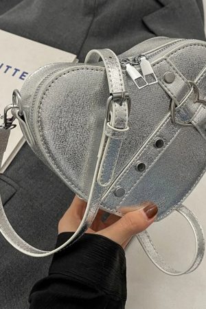 New Style Trends - Punk Love Studded Y2k Shoulder Bag - Outfit Ideas