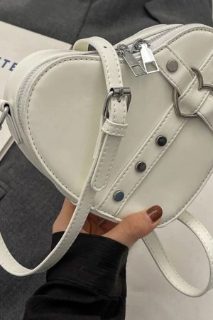 New Style Trends - Punk Love Studded Y2k Shoulder Bag - Outfit Ideas