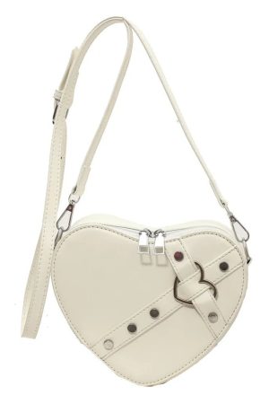 New Style Trends - Punk Love Studded Y2k Shoulder Bag - Outfit Ideas