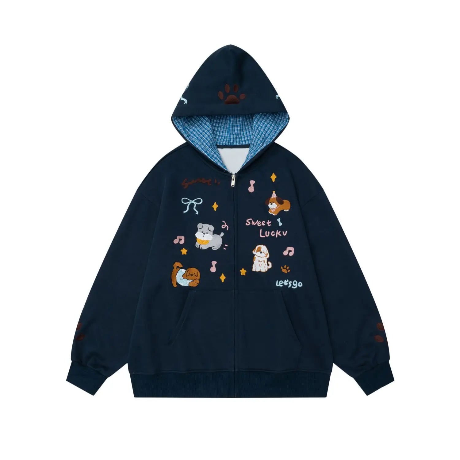 New Style Trends - Puppy Love Zip-Up Hoodie - Outfit Ideas