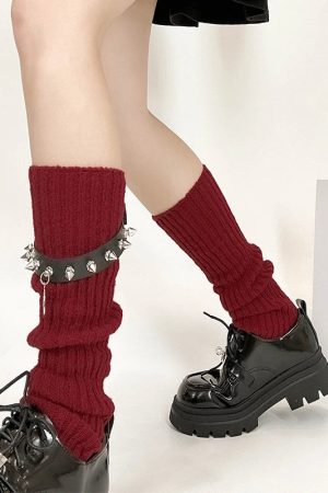 New Style Trends - Rebel Grip Belted Y2k Socks - Outfit Ideas