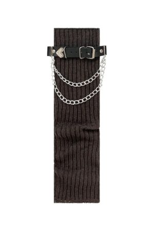 New Style Trends - Rebel Grip Belted Y2k Socks - Outfit Ideas