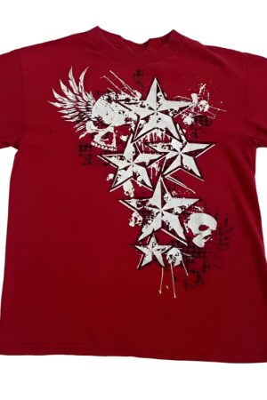 New Style Trends - Rebel Stars Graphic Y2k T-Shirt - Outfit Ideas