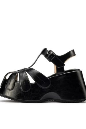 New Style Trends - Retro Bloom Denim Aesthetic Sandals - Outfit Ideas