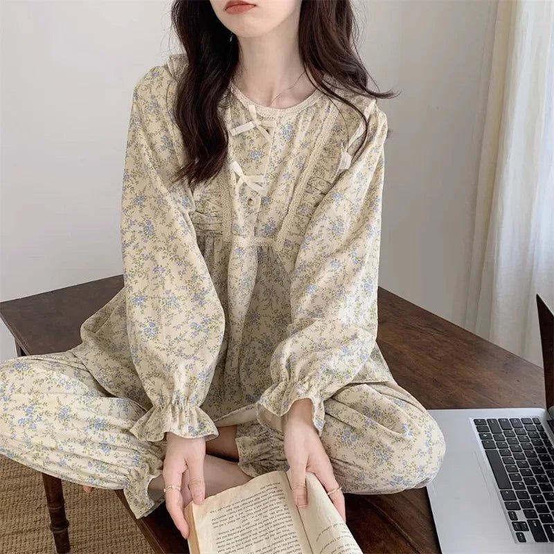 New Style Trends - Retro Bloom Lace Pajama Set - Outfit Ideas