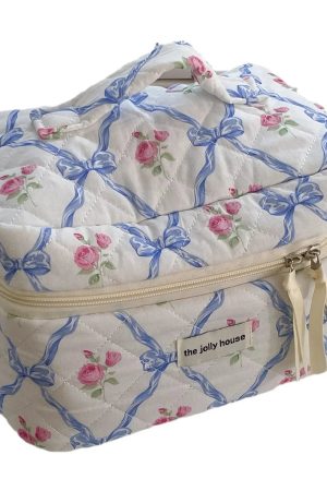 New Style Trends - Retro Bow Bloom Coquette Makeup Bags - Outfit Ideas