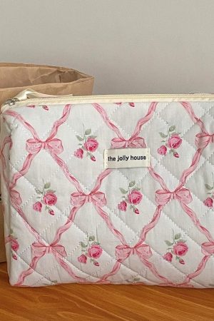 New Style Trends - Retro Bow Bloom Coquette Makeup Bags - Outfit Ideas