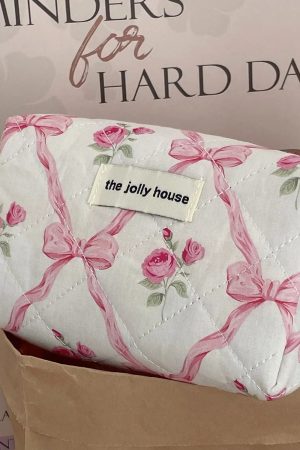 New Style Trends - Retro Bow Bloom Coquette Makeup Bags - Outfit Ideas