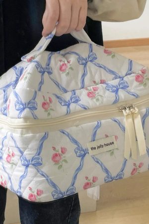 New Style Trends - Retro Bow Bloom Coquette Makeup Bags - Outfit Ideas