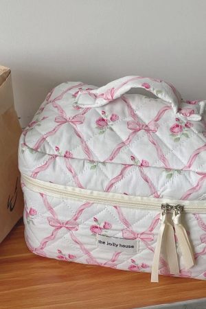 New Style Trends - Retro Bow Bloom Coquette Makeup Bags - Outfit Ideas