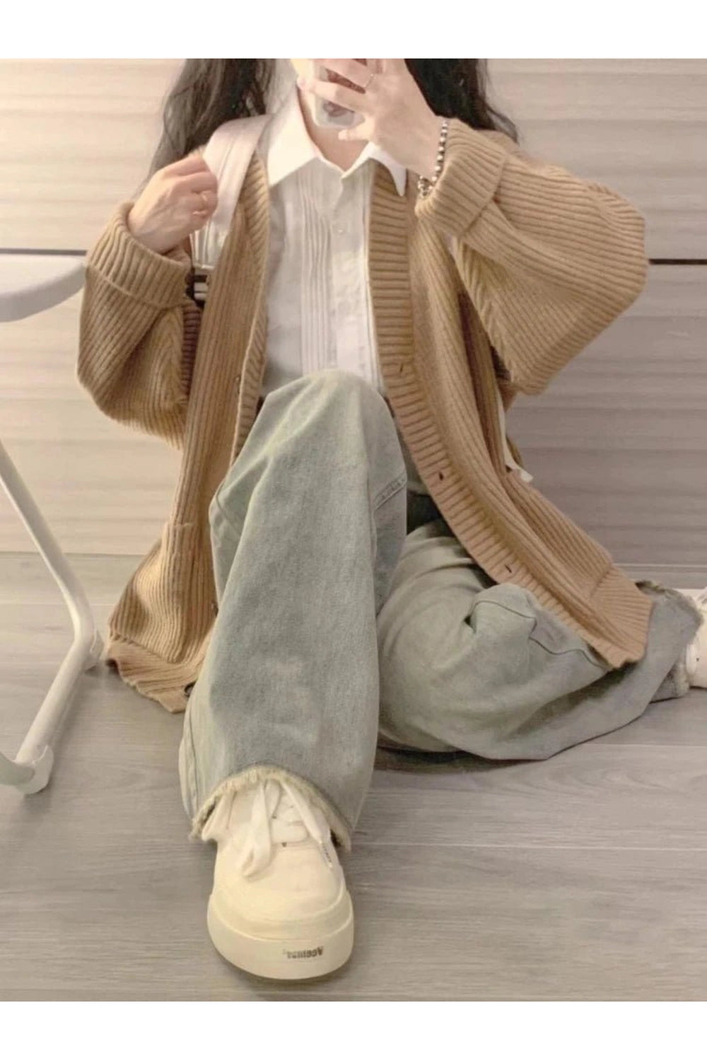 New Style Trends - Retro Classic Camel Ribbed Cardigan - Outfit Ideas New Style Trends - Retro Classic Camel Ribbed Cardigan - Outfit Ideas