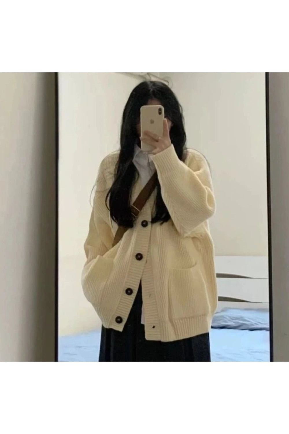 New Style Trends - Retro Classic Camel Ribbed Cardigan - Outfit Ideas