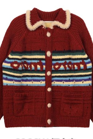 New Style Trends - Retro Hearthline Button Sweater - Outfit Ideas