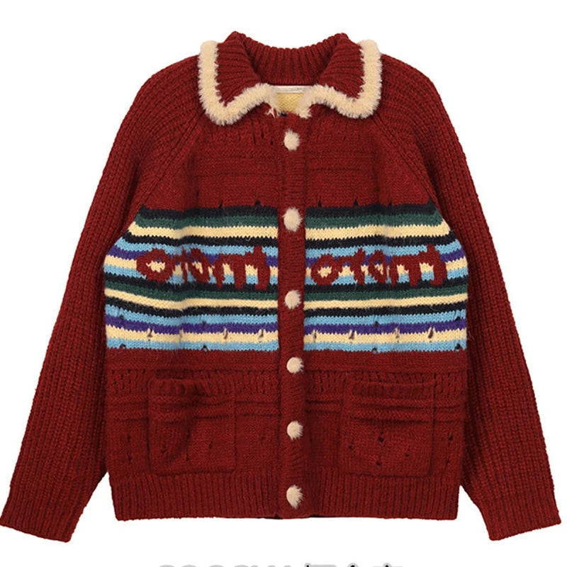 New Style Trends - Retro Hearthline Button Sweater - Outfit Ideas