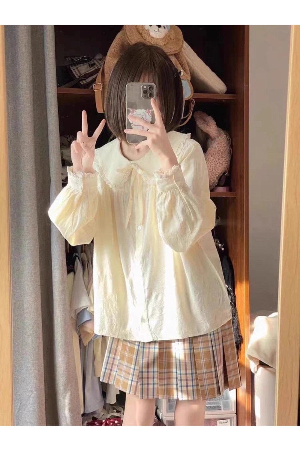 New Style Trends - Retro Lace Whisper Bow-Tie Blouse - Outfit Ideas