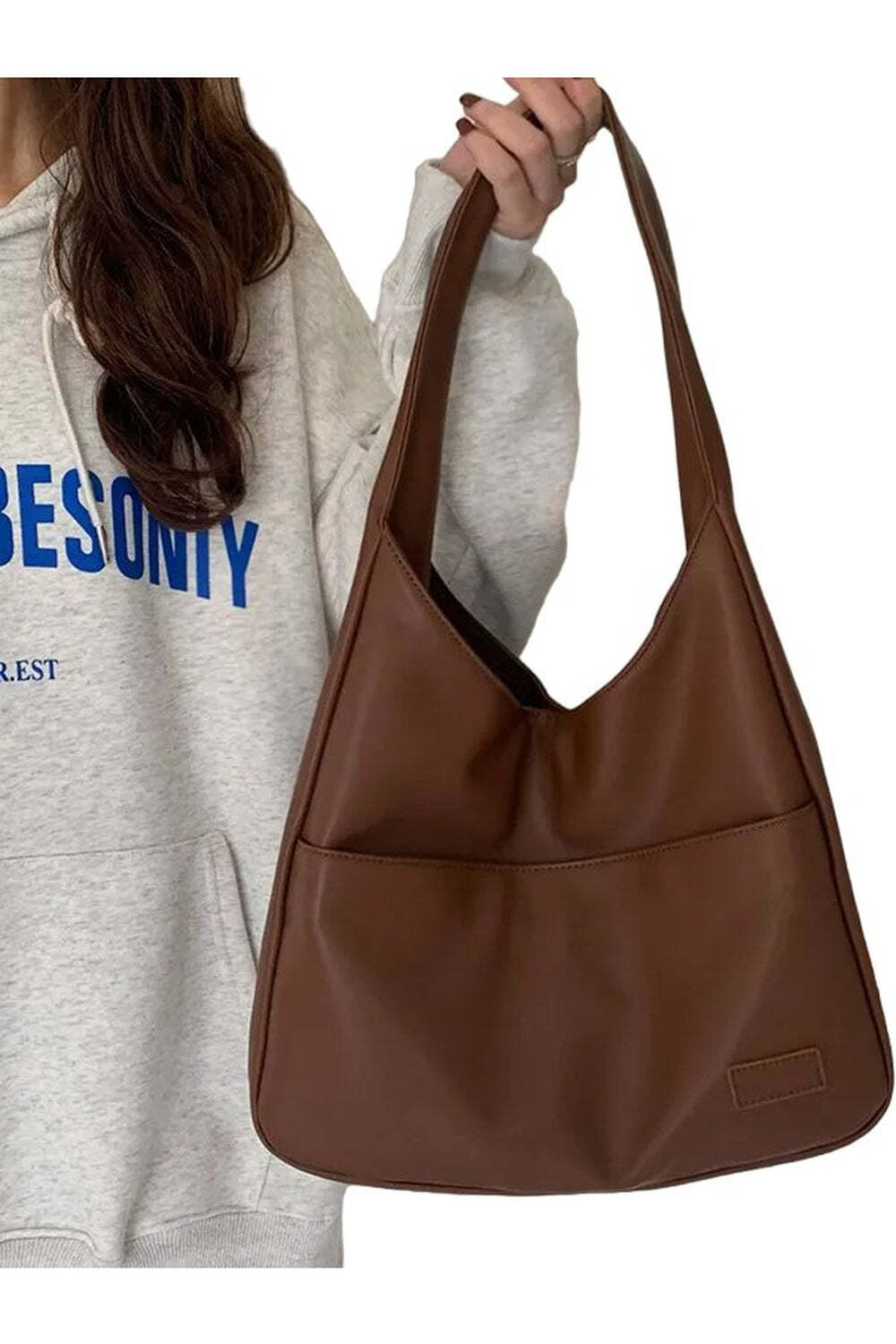 New Style Trends - Retro Large Casual Leather Handbag - Outfit Ideas