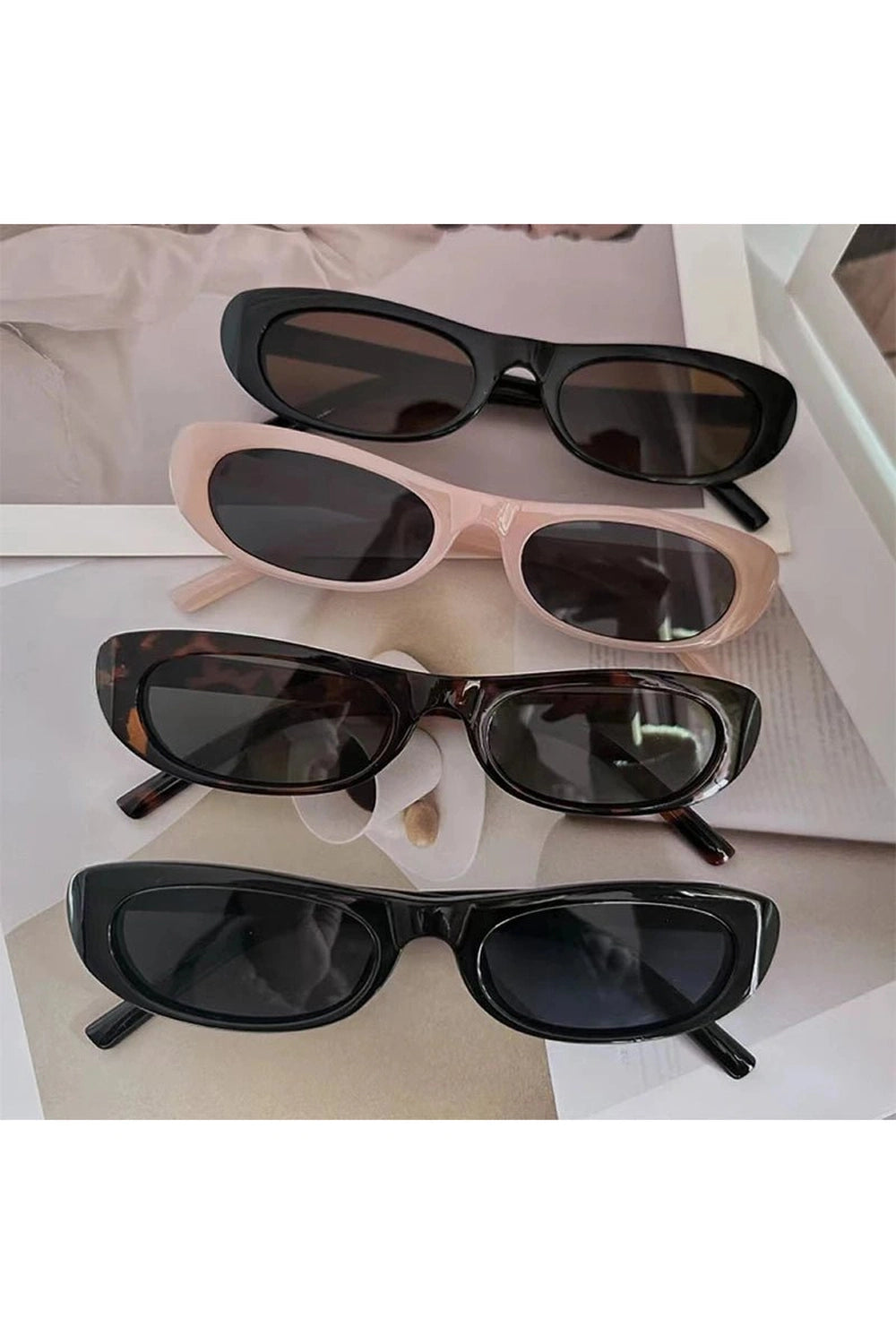 New Style Trends - Retro Narrow Frame Cat Eye Sunglasses - Outfit Ideas New Style Trends - Retro Narrow Frame Cat Eye Sunglasses - Outfit Ideas