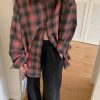 New Style Trends - Retro Oversized Plaid Flannel Shirt - Outfit Ideas