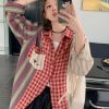 New Style Trends - Retro Patchwork Harmony Oversized Shirt - Outfit Ideas