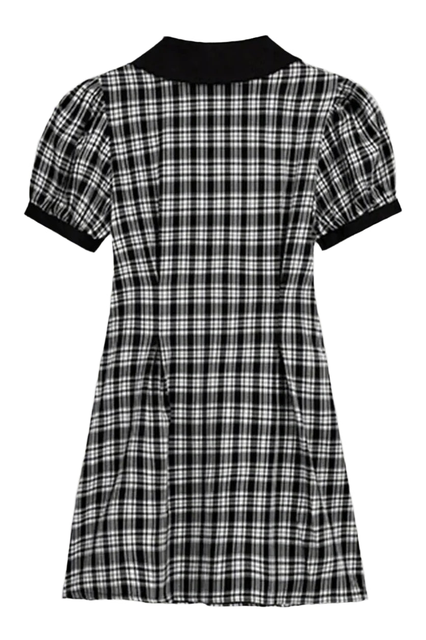 New Style Trends - Retro Plaid Peter Pan Dress - Outfit Ideas