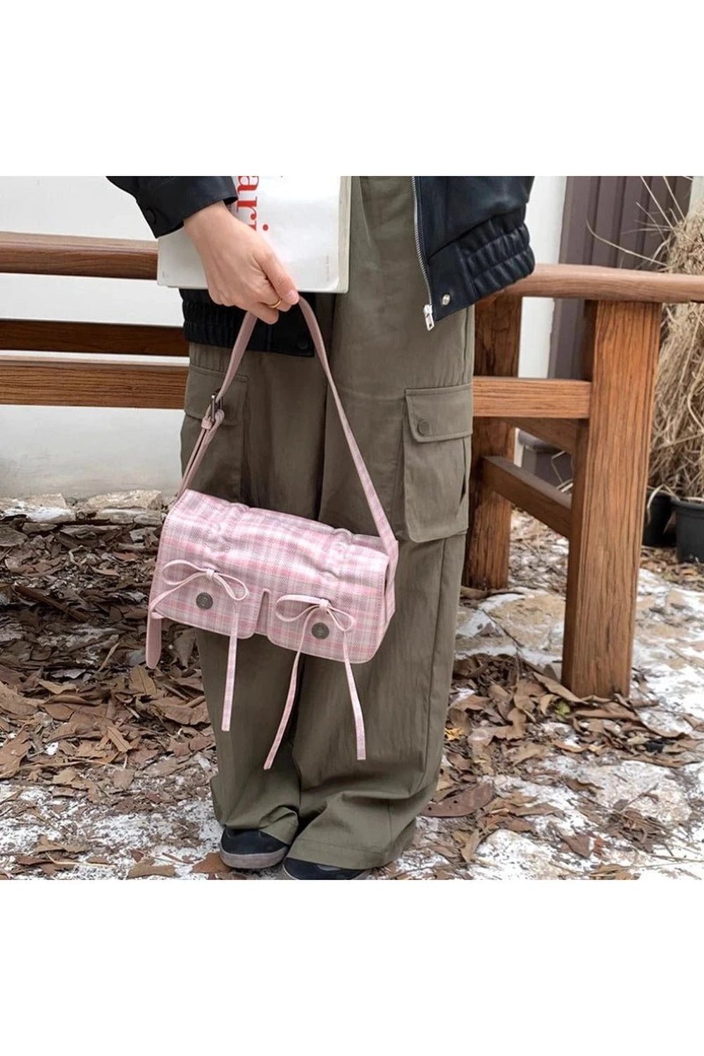 New Style Trends - Retro Plaid Pink Shoulder Bag - Outfit Ideas New Style Trends - Retro Plaid Pink Shoulder Bag - Outfit Ideas
