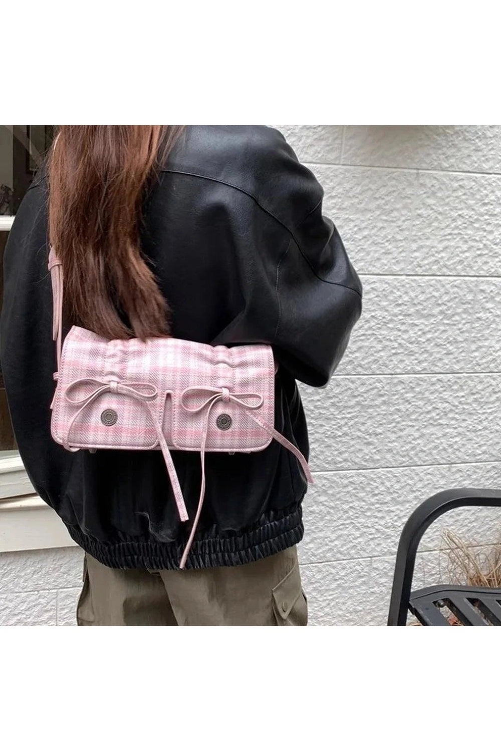 New Style Trends - Retro Plaid Pink Shoulder Bag - Outfit Ideas New Style Trends - Retro Plaid Pink Shoulder Bag - Outfit Ideas