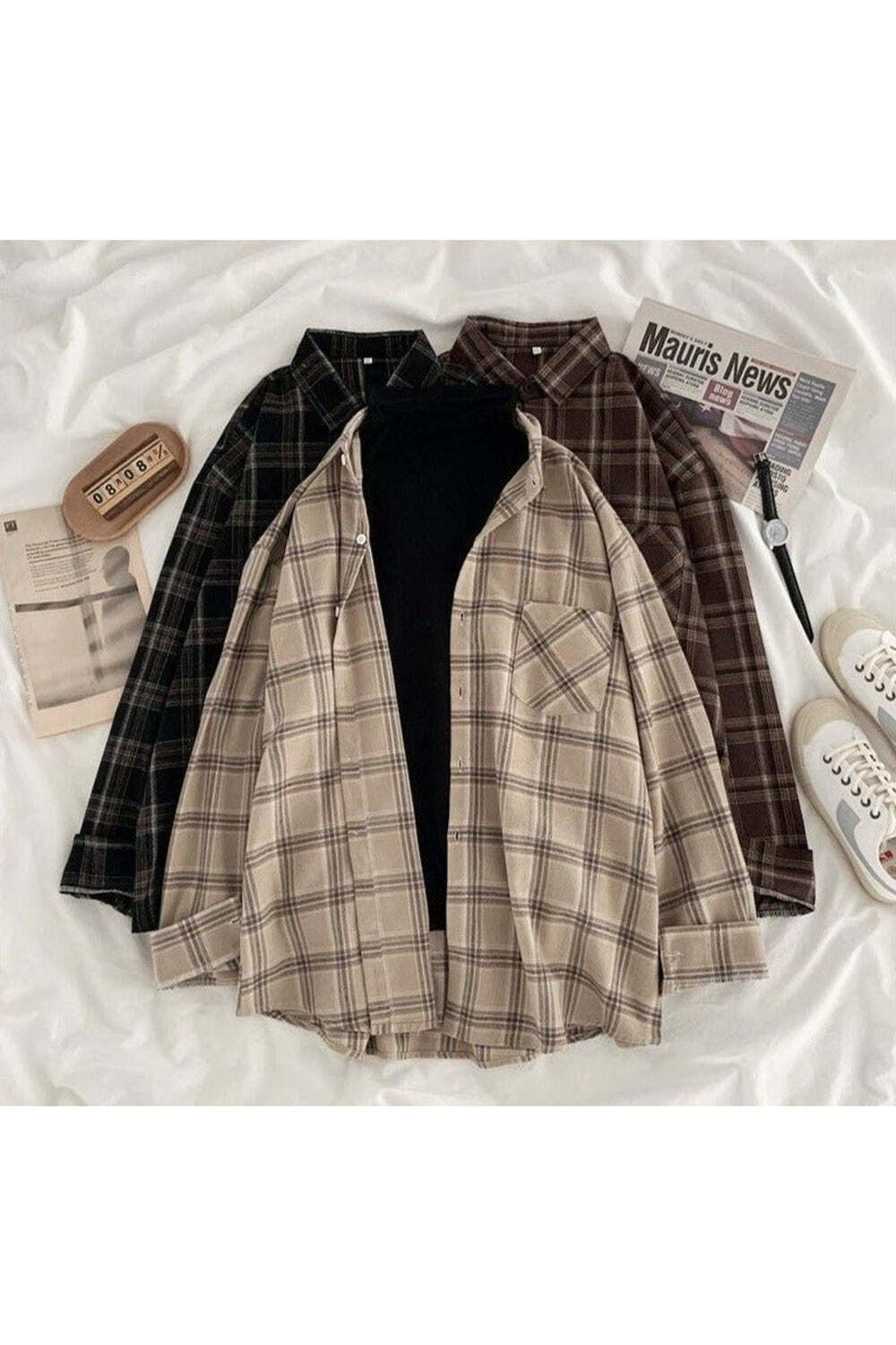 New Style Trends - Retro Plaid Shirt - Outfit Ideas