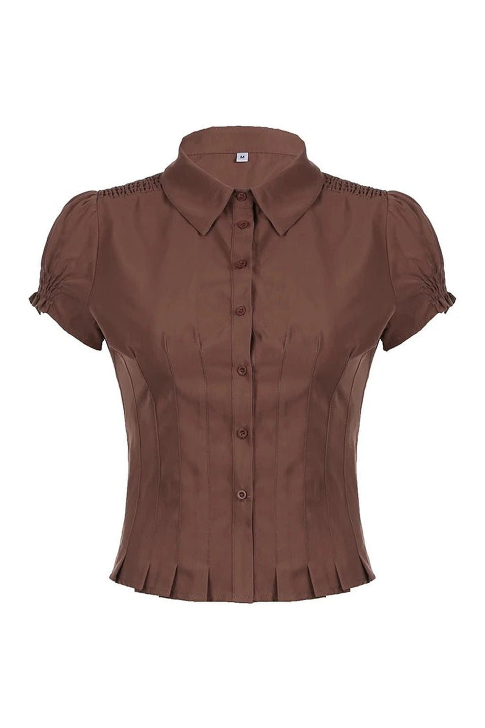 New Style Trends - Retro Puff Sleeve Button-Up Blouse - Outfit Ideas