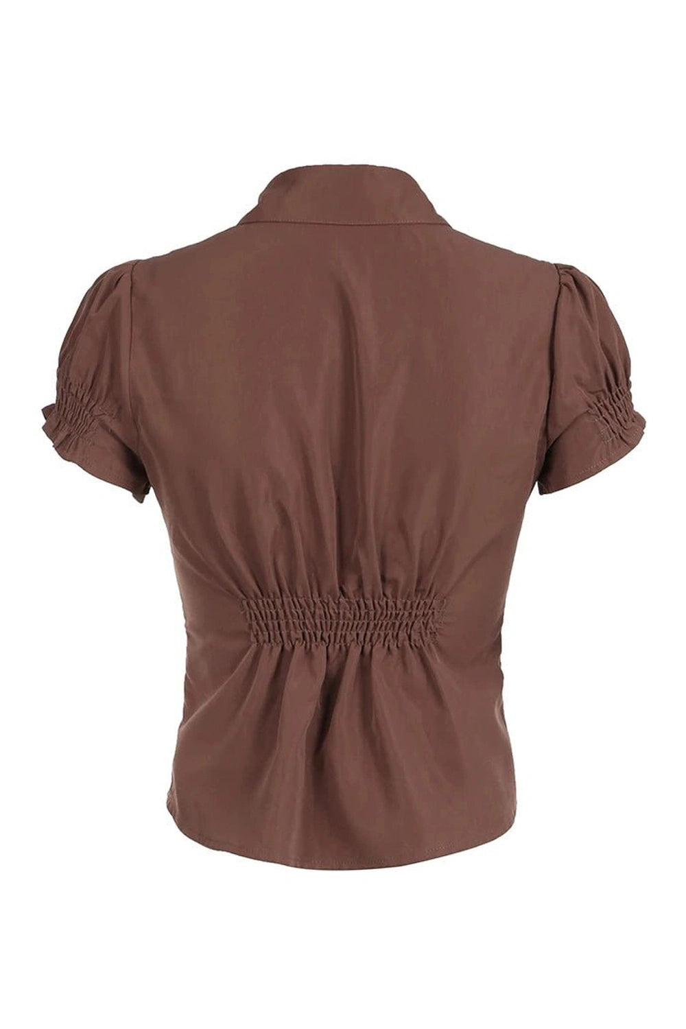 New Style Trends - Retro Puff Sleeve Button-Up Blouse - Outfit Ideas