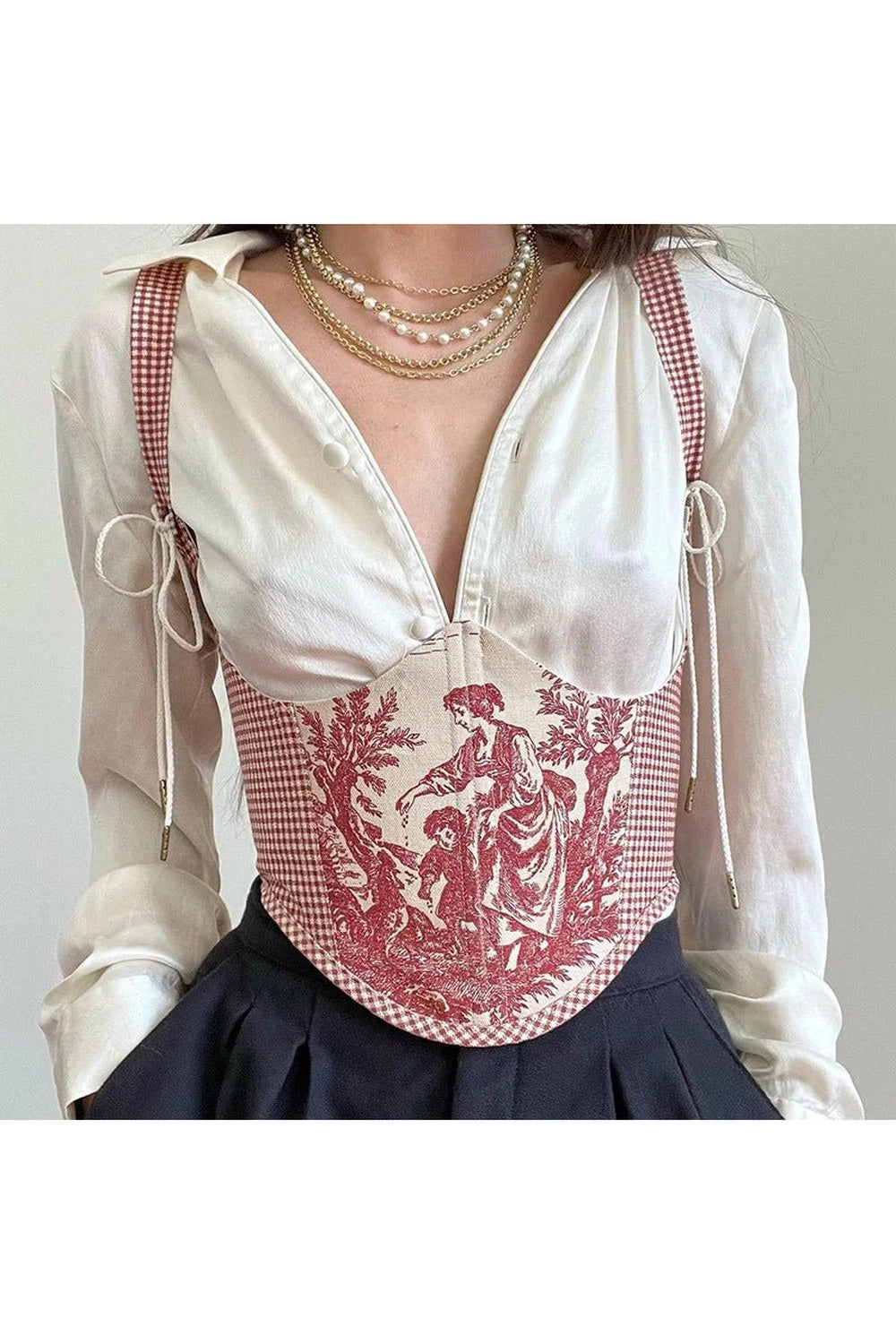 New Style Trends - Retro Renaissance Art Corset Top - Outfit Ideas