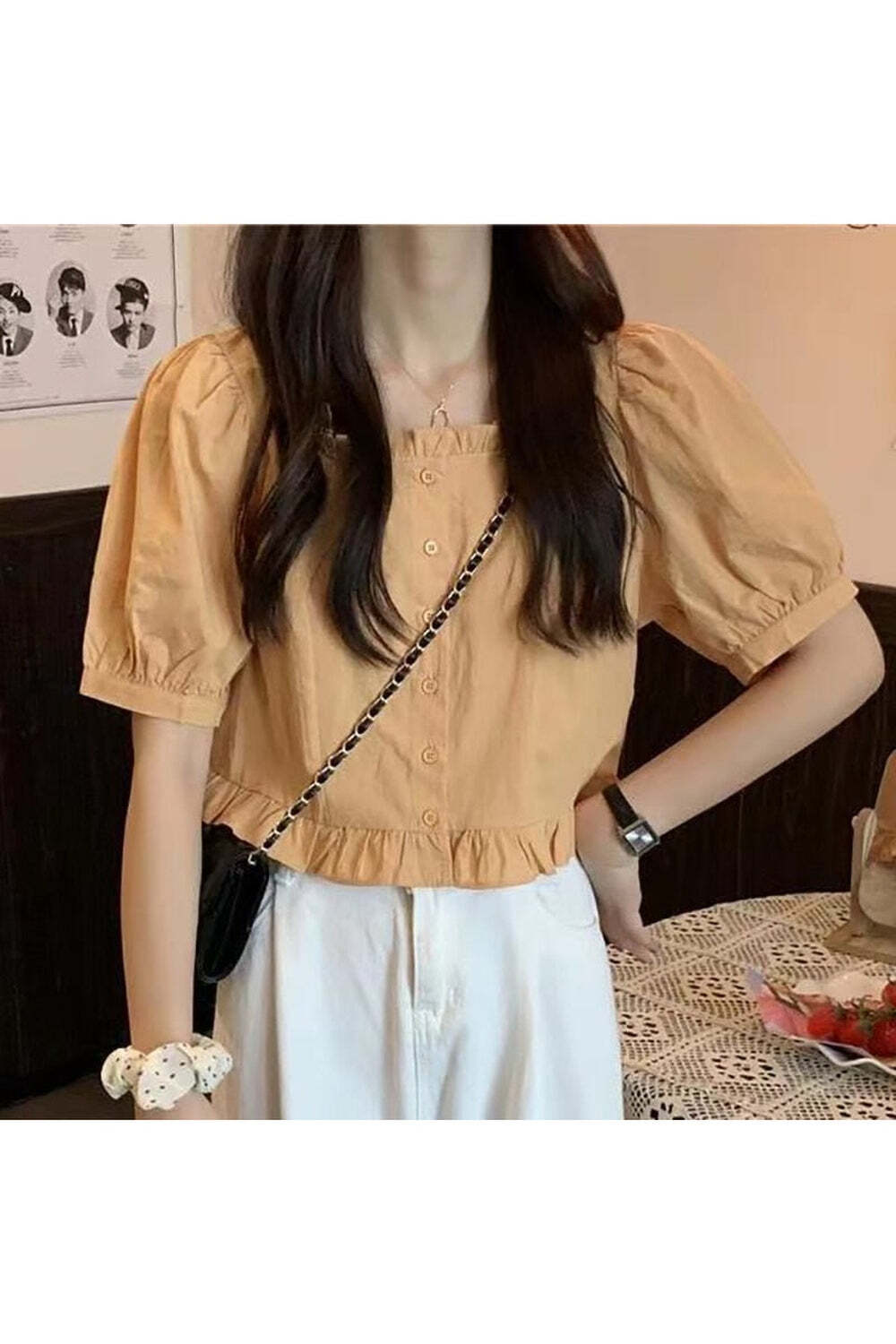 New Style Trends - Retro Ruffles Cute Button Up Blouse - Outfit Ideas