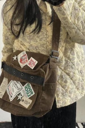 New Style Trends - Retro Stampcore Crossbody Bag - Outfit Ideas