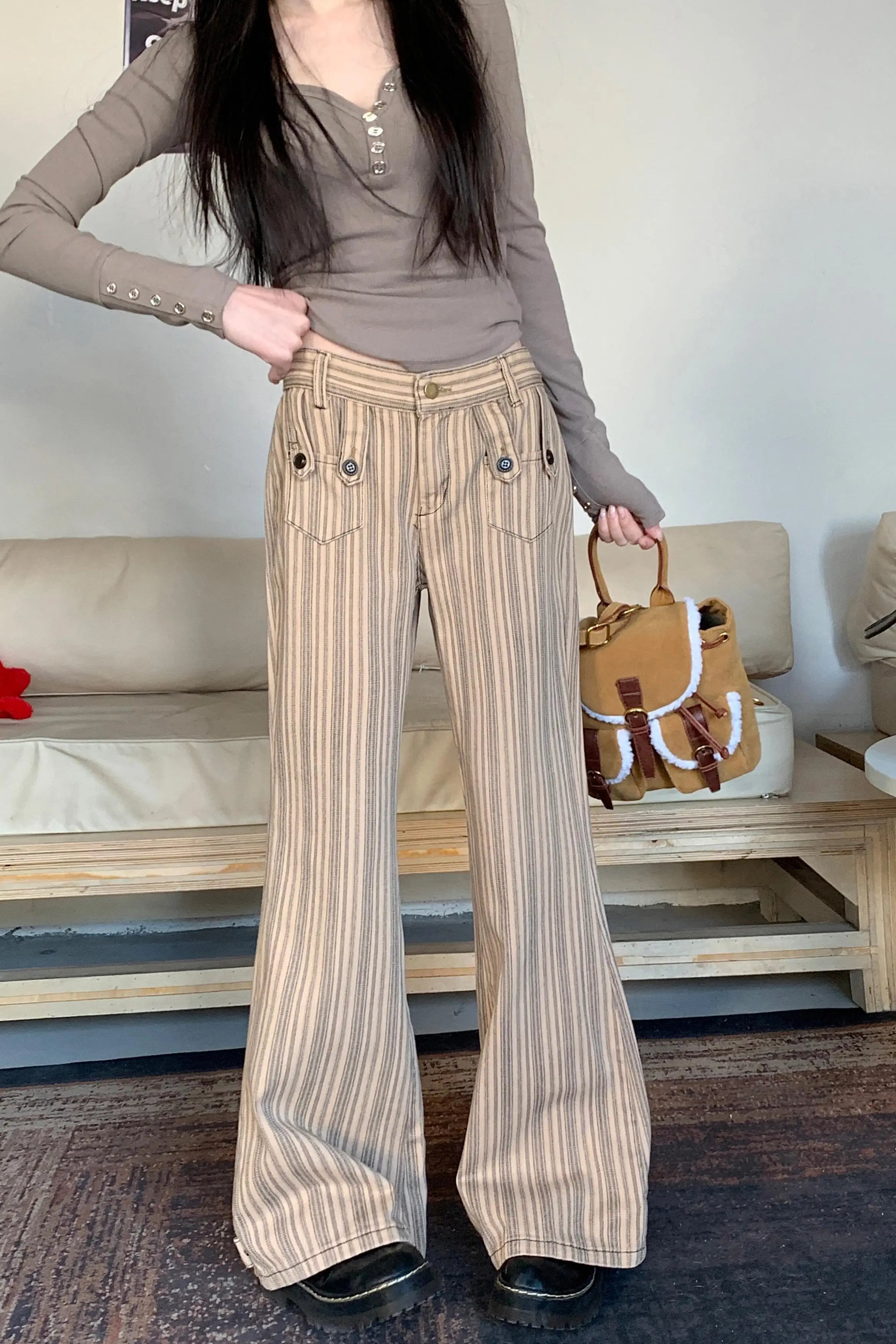 New Style Trends - Retro Striped Flare Pants - Outfit Ideas