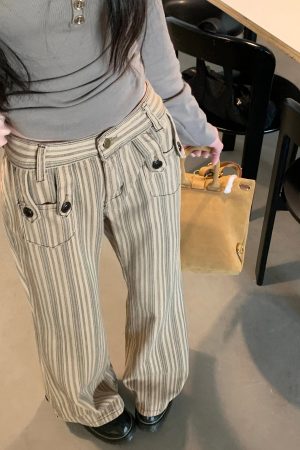 New Style Trends - Retro Striped Flare Pants - Outfit Ideas