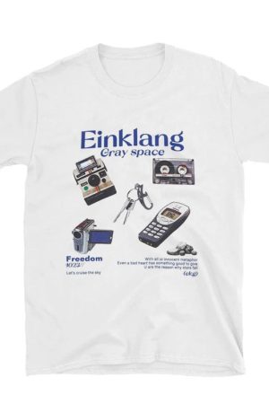 New Style Trends - Retro Tech Print Y2k T-Shirt - Outfit Ideas