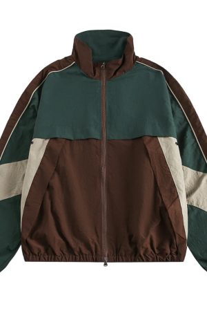 New Style Trends - Retro Track Colorblock Y2k Jacket - Outfit Ideas