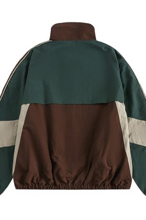 New Style Trends - Retro Track Colorblock Y2k Jacket - Outfit Ideas
