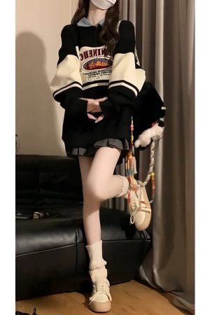 New Style Trends - Retro Varsity Zip-Up Sweatshirt - Outfit Ideas