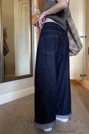 New Style Trends - Retro Wide-Leg Denim Pants - Outfit Ideas