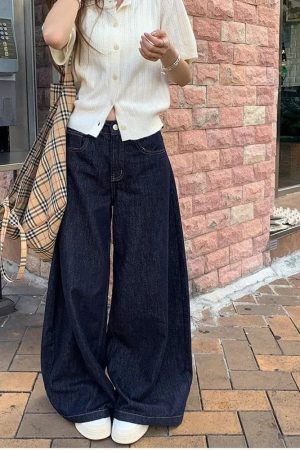New Style Trends - Retro Wide-Leg Denim Pants - Outfit Ideas