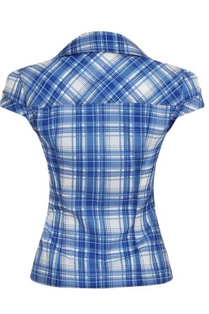 New Style Trends - Retro Y2K Check Babe Shirt - Outfit Ideas