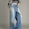 New Style Trends - Retro Y2k Washed Wide-Leg Jeans - Outfit Ideas